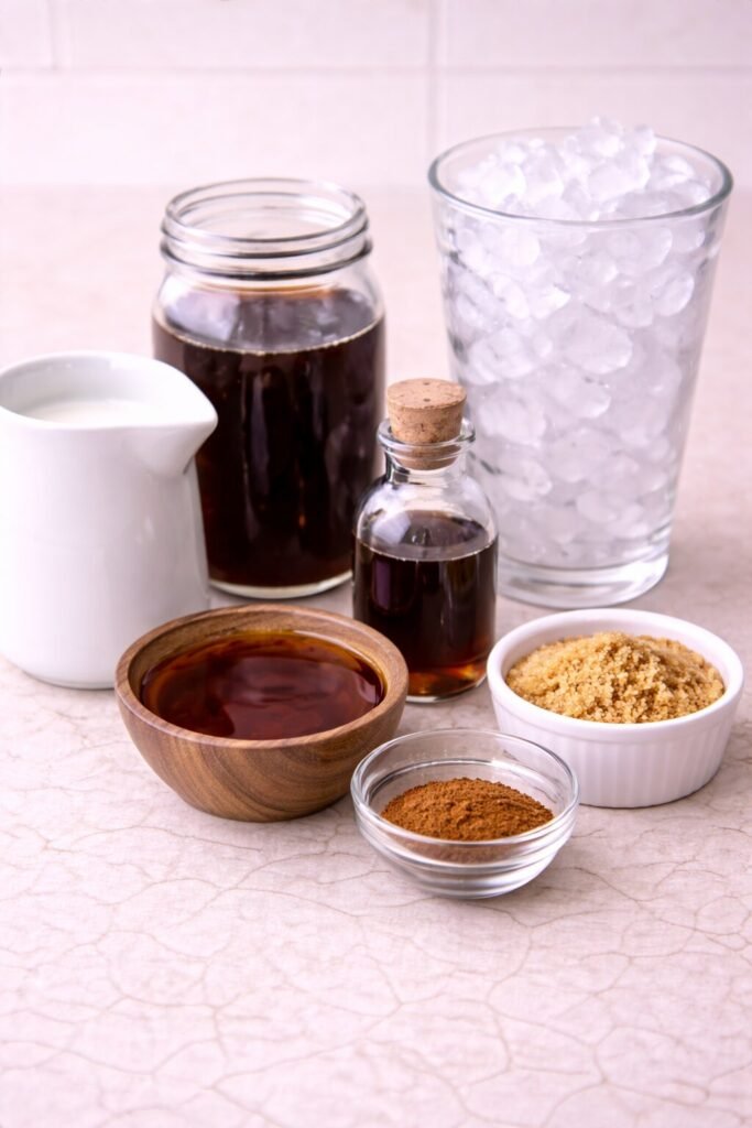 What You’ll Need to make French Toast Iced Latte 