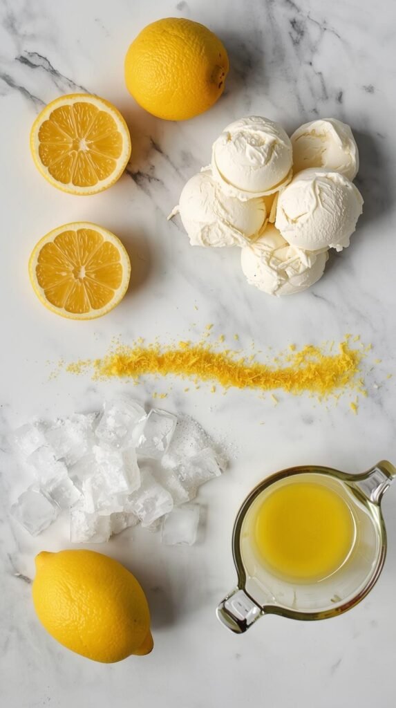 INGREDIENTS YOU NEED To make Frosted Lemonade