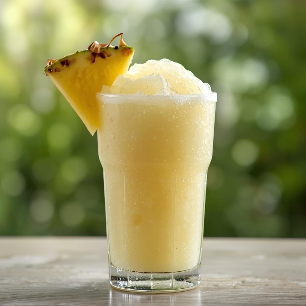 Piña Colada Slushie in the Ninja Slushie