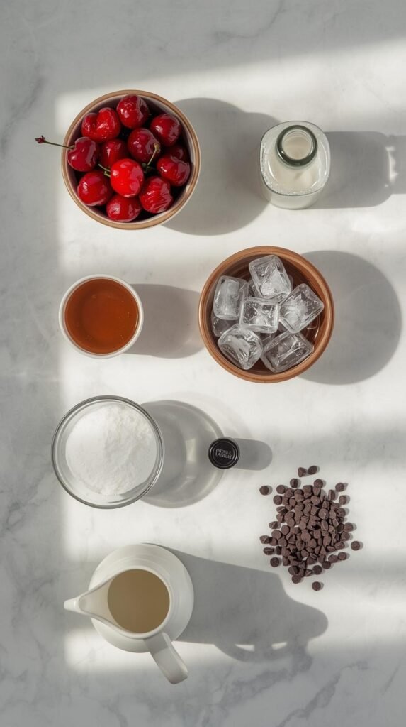 Ingredients You’ll Need to make Chocolate Cherry Frappe 