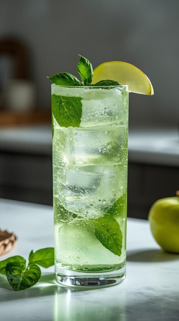 4. Green Apple & Basil Fizz