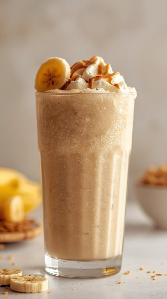 Peanut Butter Banana Slushie Milkshake