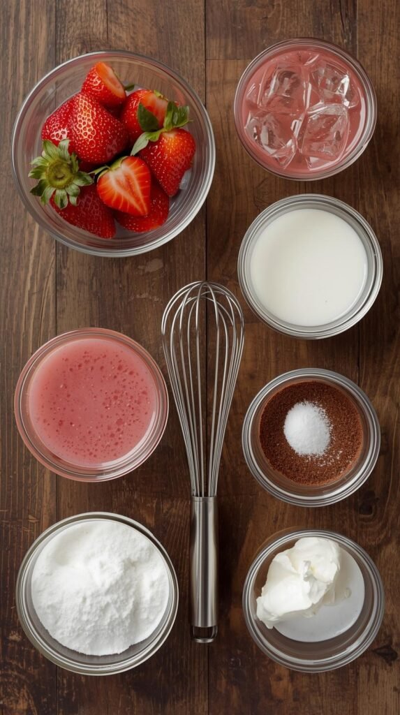 Ingredients You’ll Need to make Pink Drink With Chocolate Cream Cold Foam