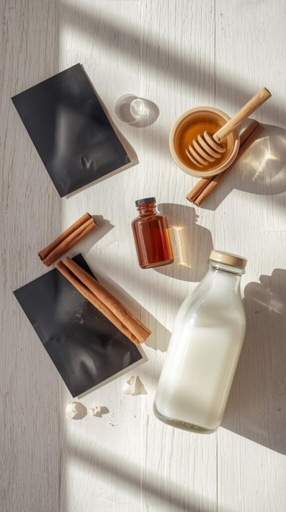 Ingredients You’ll Need  to make Cozy Vanilla Cinnamon Milk Tea Recipe
