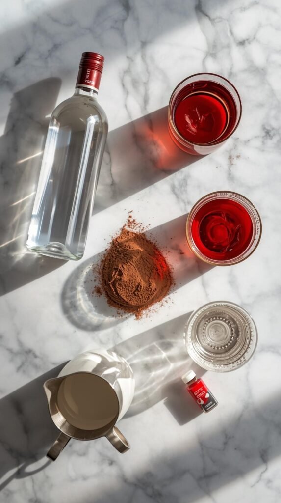 Ingredients You’ll Need to make Red Velvet Martini Recipe