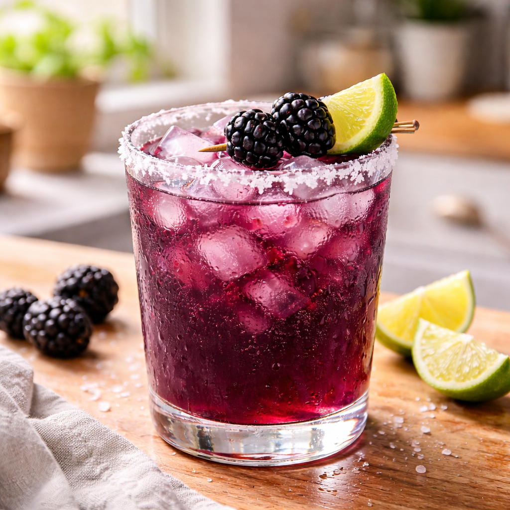 Gatorade-Inspired Blackberry Margarita Mocktail