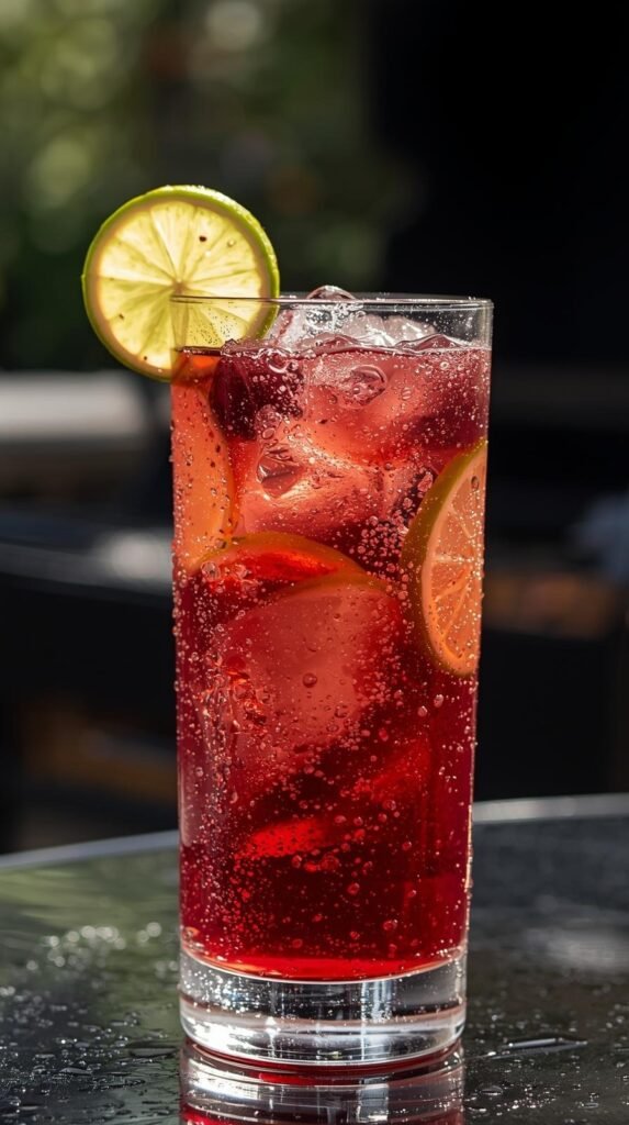 Sparkling Cherry Lime Fizz