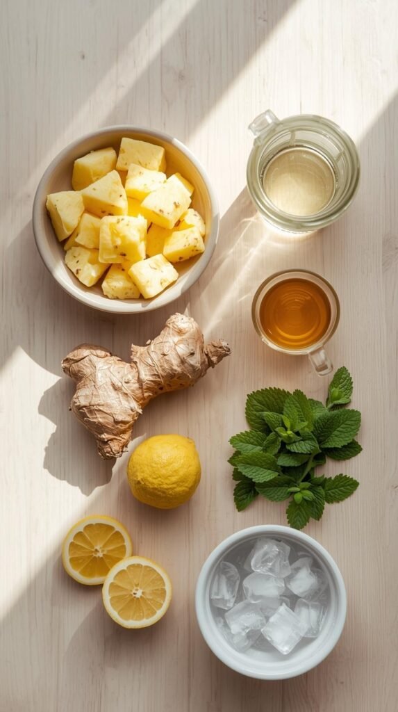 Ingredients You’ll Need to make pineapple ginger iced tea