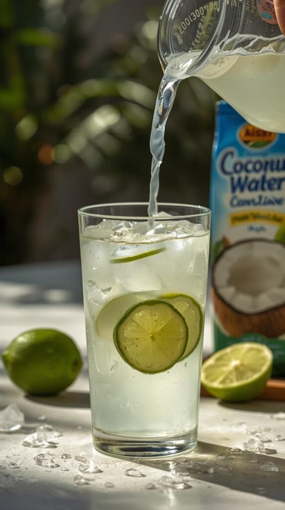 Coconut Water Lime Refresher (Low-Sugar Version)