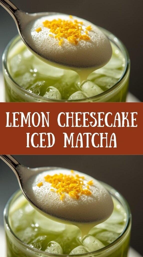 Lemon Cheesecake Iced Matcha