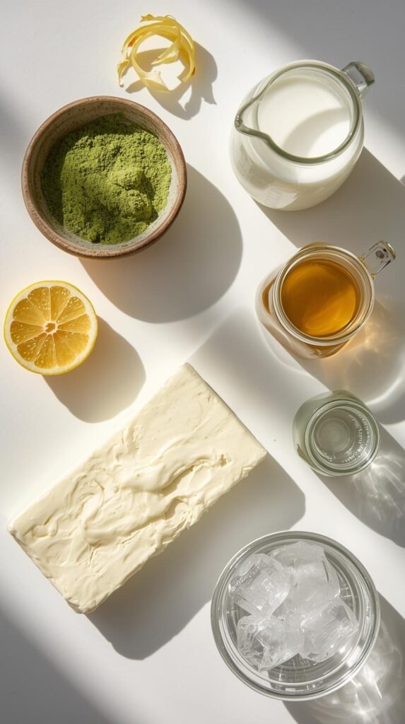 Ingredients You’ll Need to make Lemon Cheesecake Iced Matcha