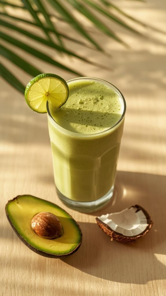 Tropical Coconut Avocado Smoothie
