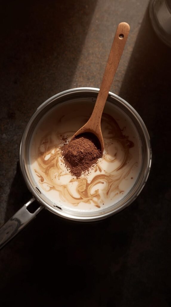 Step 2: Whisk in the Cocoa Powder
