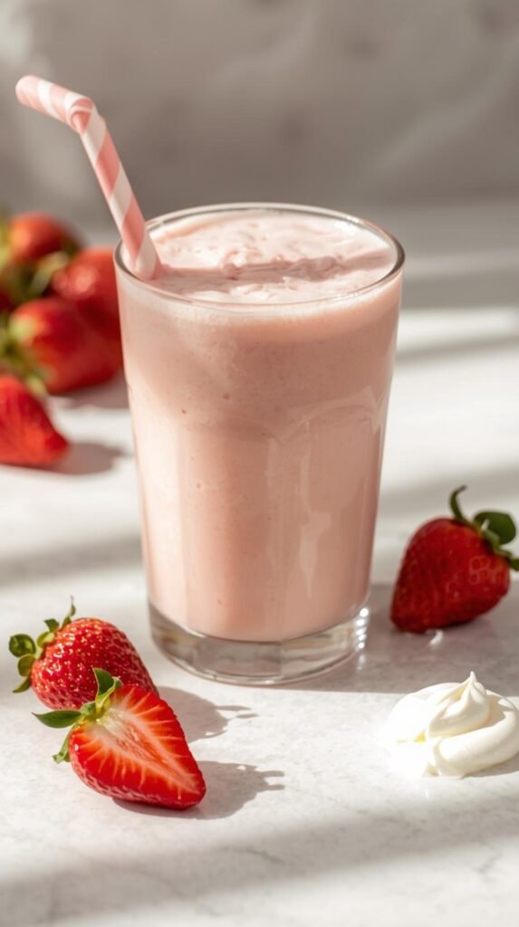 Strawberry Cream Low-Carb Smoothie