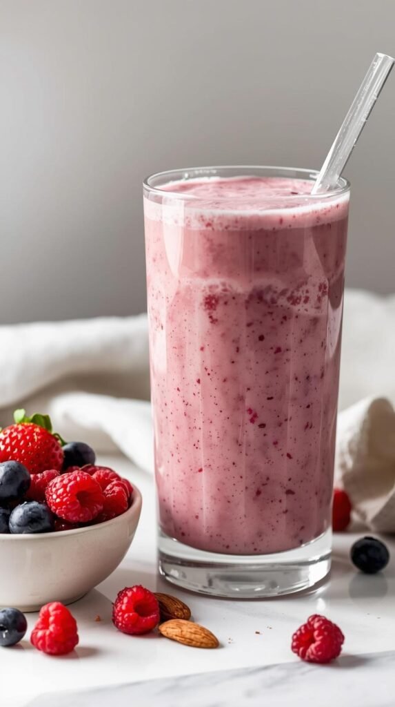 Berry Almond Low-Carb Smoothie
