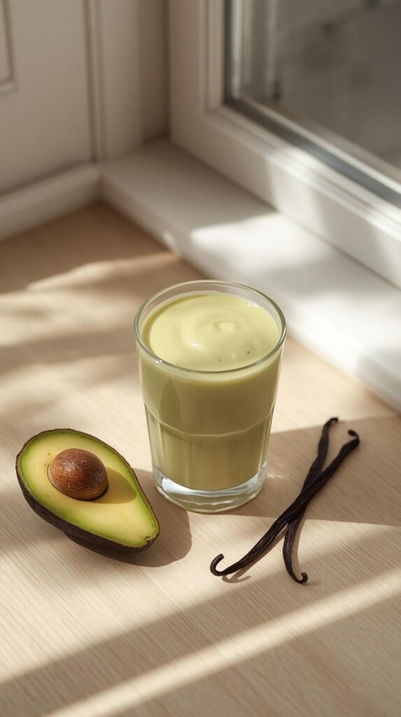 Creamy Avocado Vanilla Smoothie