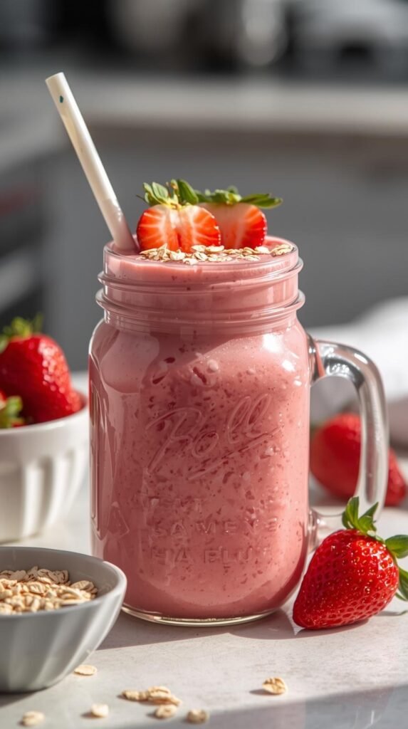 Strawberry Oatmeal Smoothie