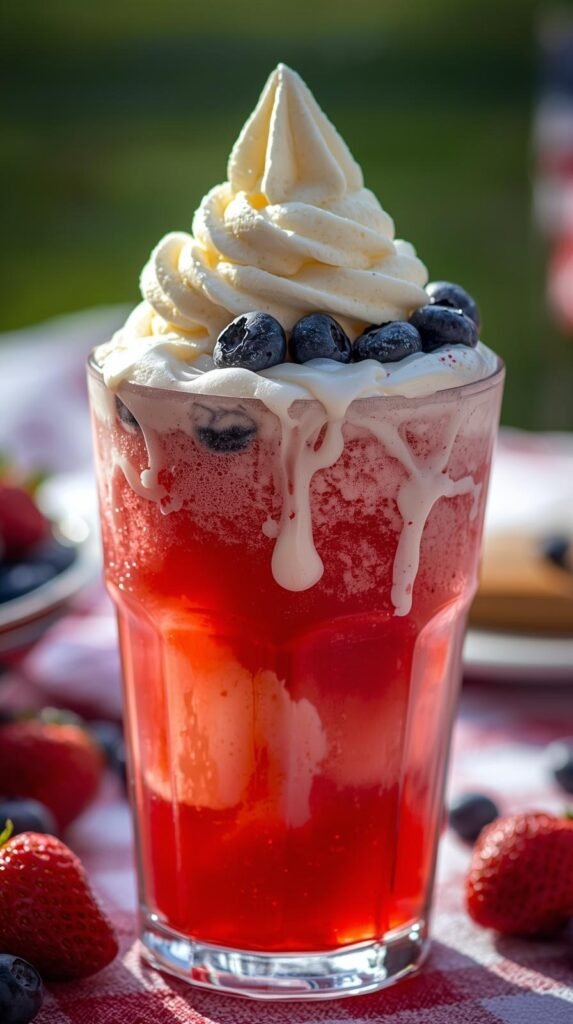 Creamy Vanilla Berry Float
