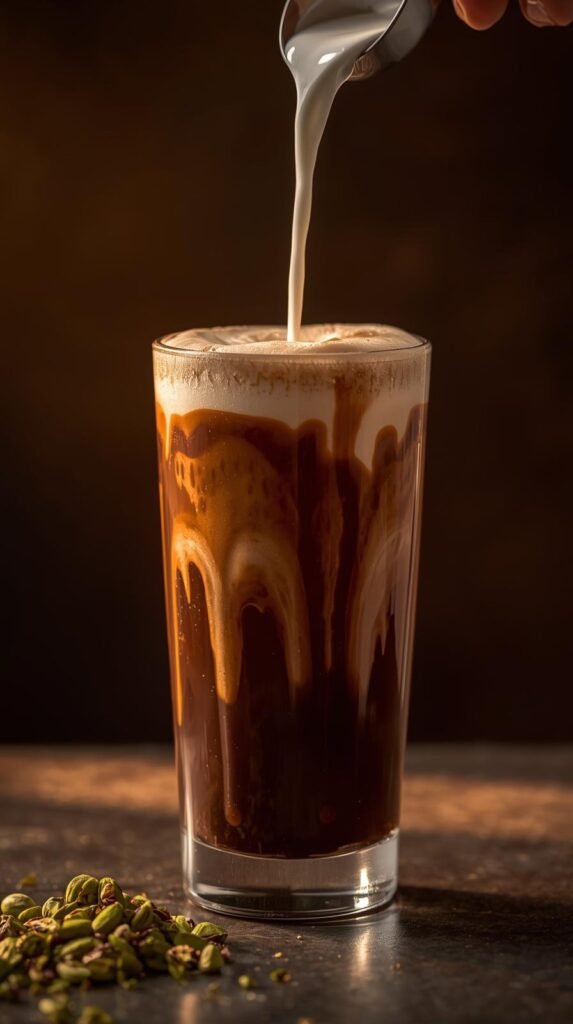 Building the Hot Dubai Chocolate Latte