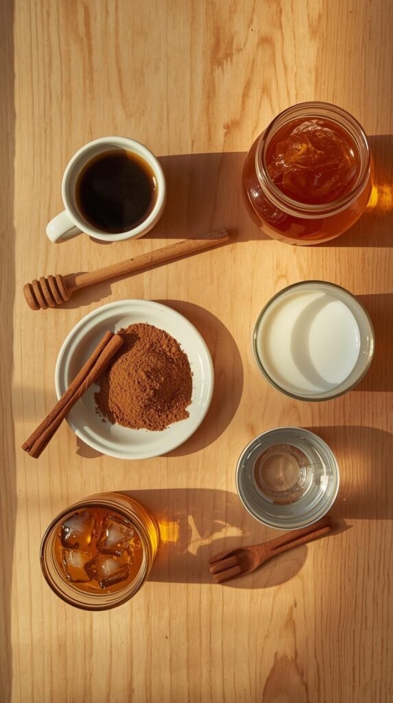 Ingredients You Need to make Honey Cinnamon Iced Latte