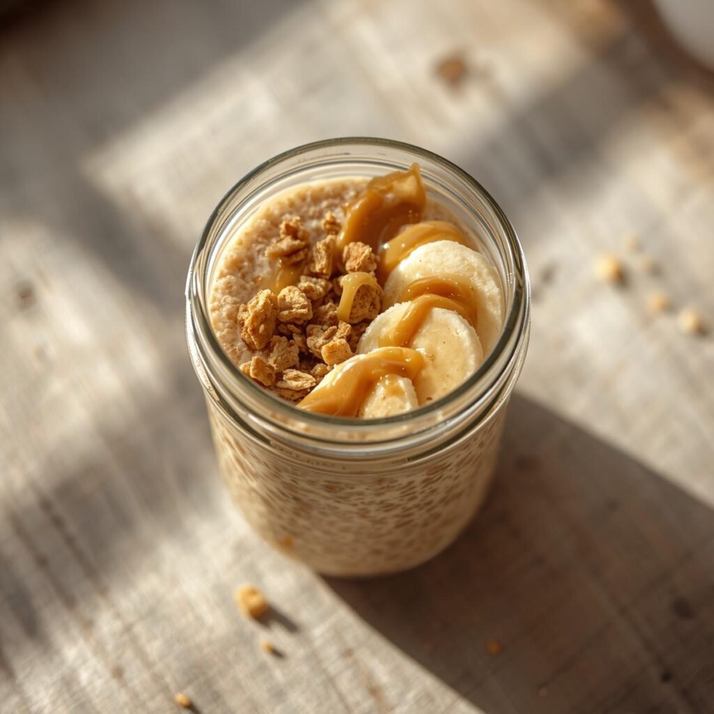 Banana Biscoff Overnight Oats Recipe (Easy & Creamy)