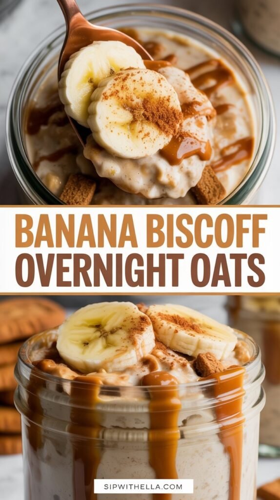 Banana Biscoff Overnight Oats Recipe (Easy & Creamy)